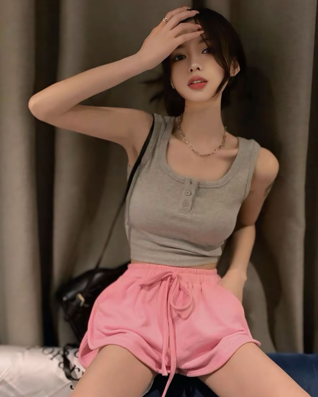 เสื้อกล้ามผ้าร่องงานกระดุมหน้า-2
