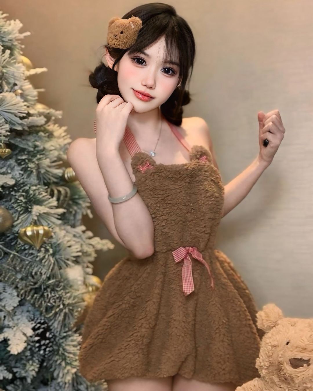 ชุดคอสเพลย์น้องหมีขนปุย กระโปรงจั๊มเกรดพรีเมียม-1