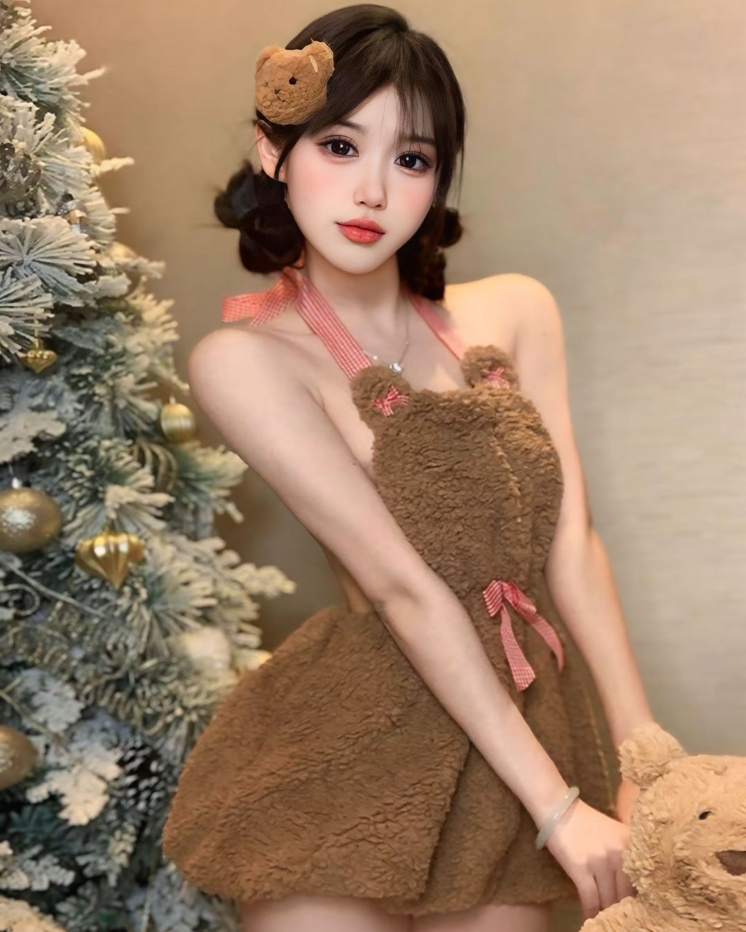 ชุดคอสเพลย์น้องหมีขนปุย กระโปรงจั๊มเกรดพรีเมียม-2