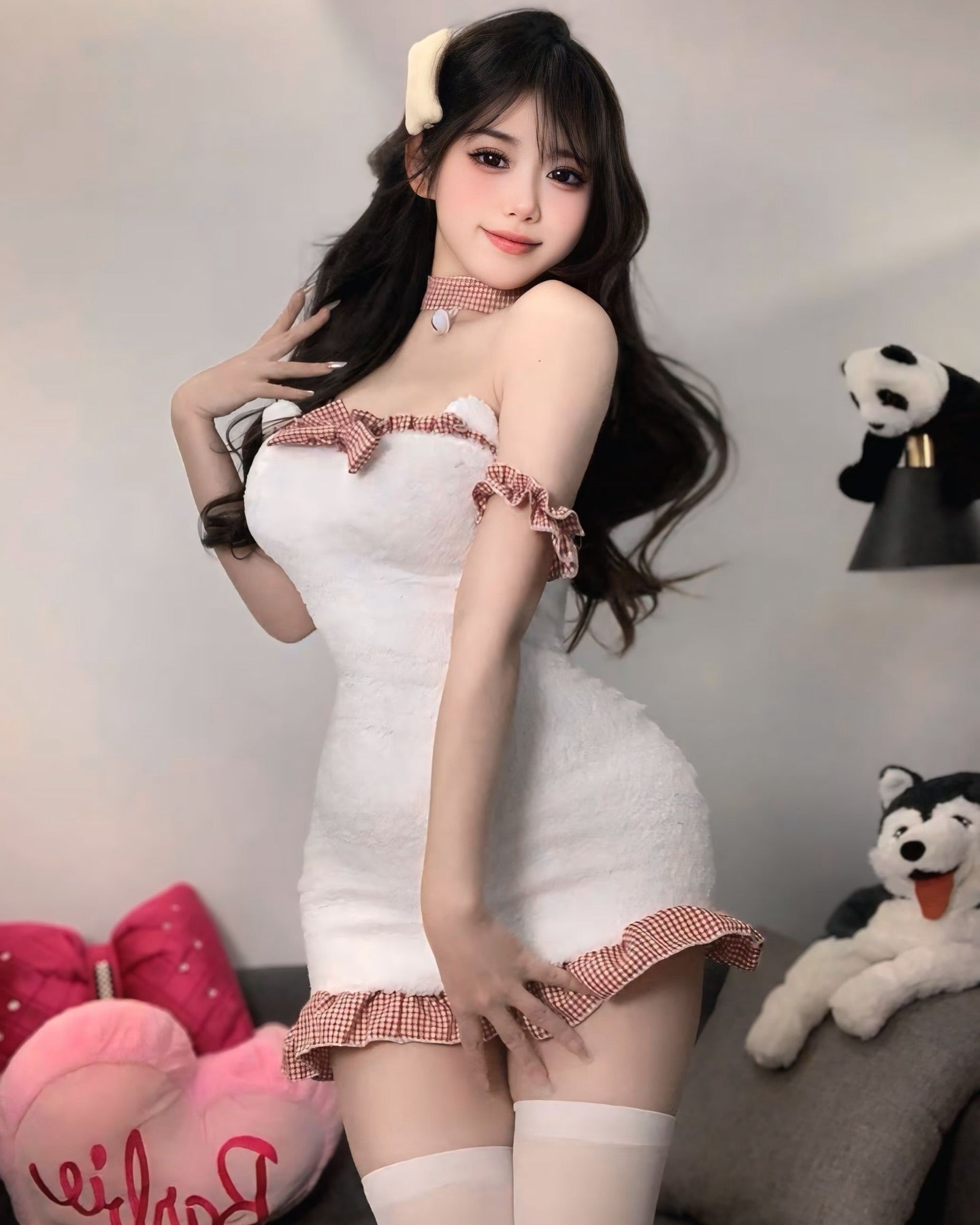 ชุดคอสเพลย์สโนว์แบร์ ขนปุยน่ารักแต่แอบยั่ว-1