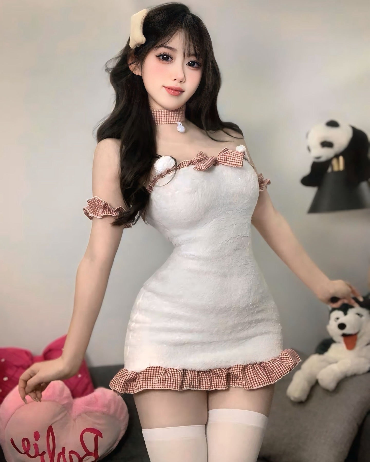 ชุดคอสเพลย์สโนว์แบร์ ขนปุยน่ารักแต่แอบยั่ว-2