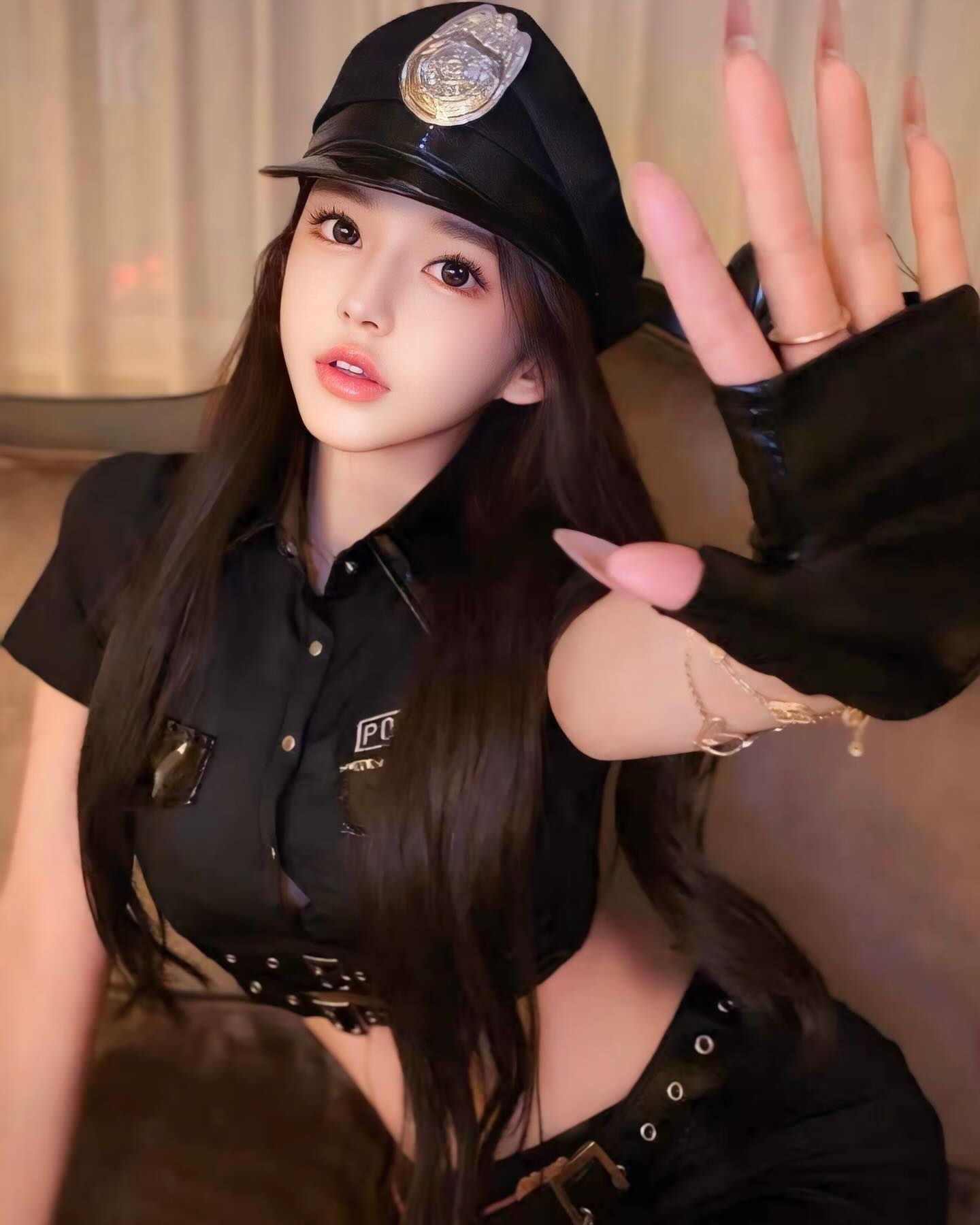 ชุดคอสเพลย์ตำรวจสาวสีดำสุดฮอต-3