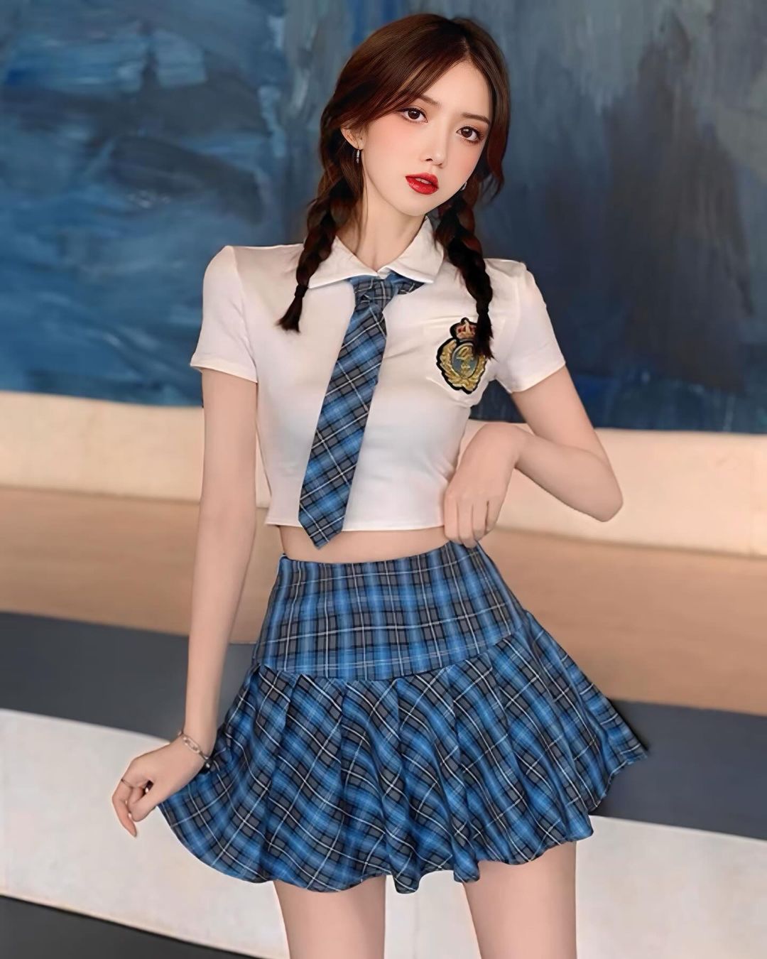 ชุด Cosplay นักเรียนพร้อมเนคไทสุดน่ารัก-2