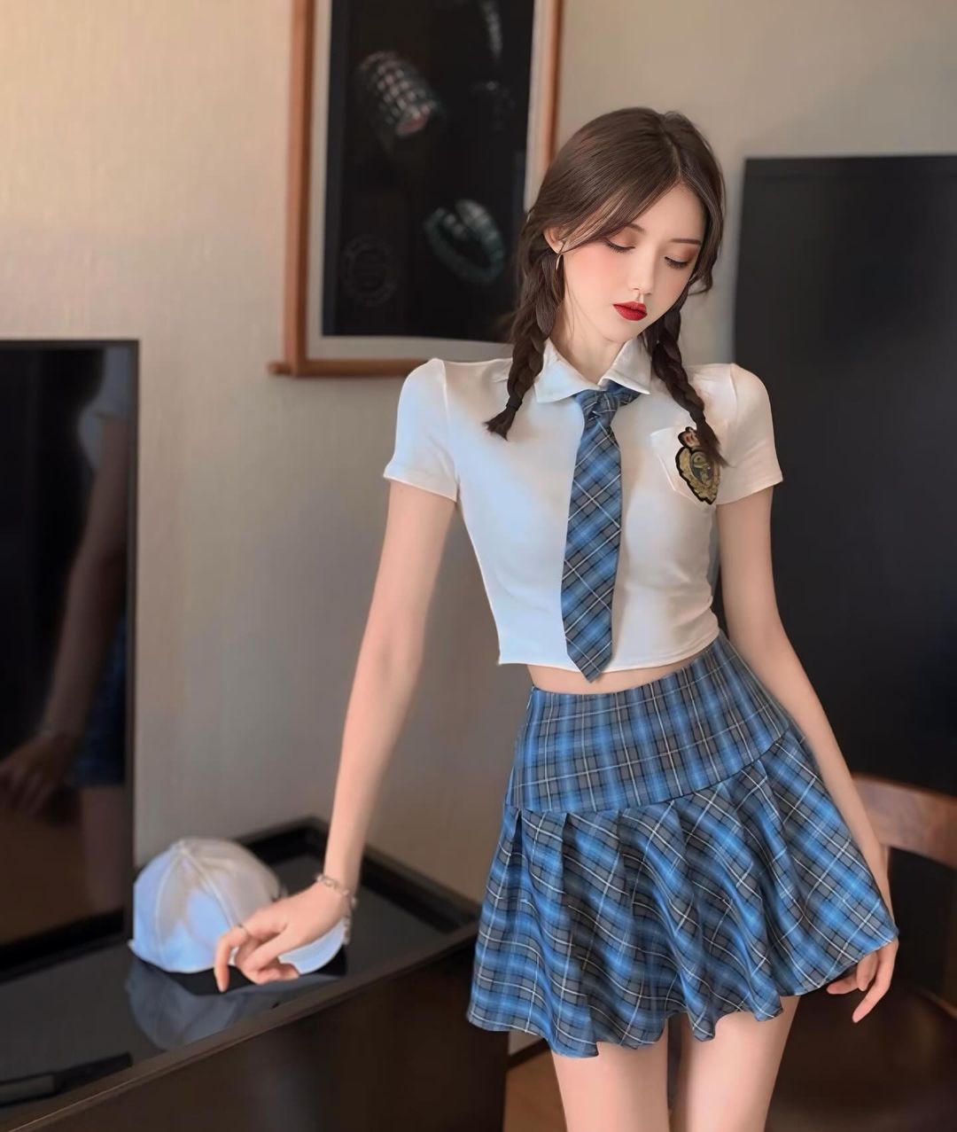 ชุด Cosplay นักเรียนพร้อมเนคไทสุดน่ารัก-3