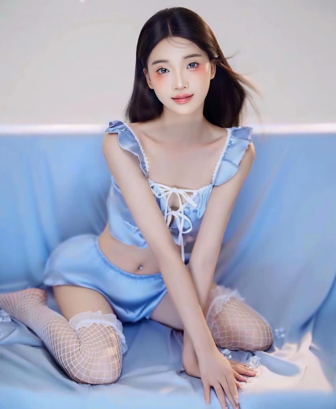 ชุดนอนเซ็ตเสื้อกางเกง สไตล์น่ารักฟีลเจ้าหญิง-2