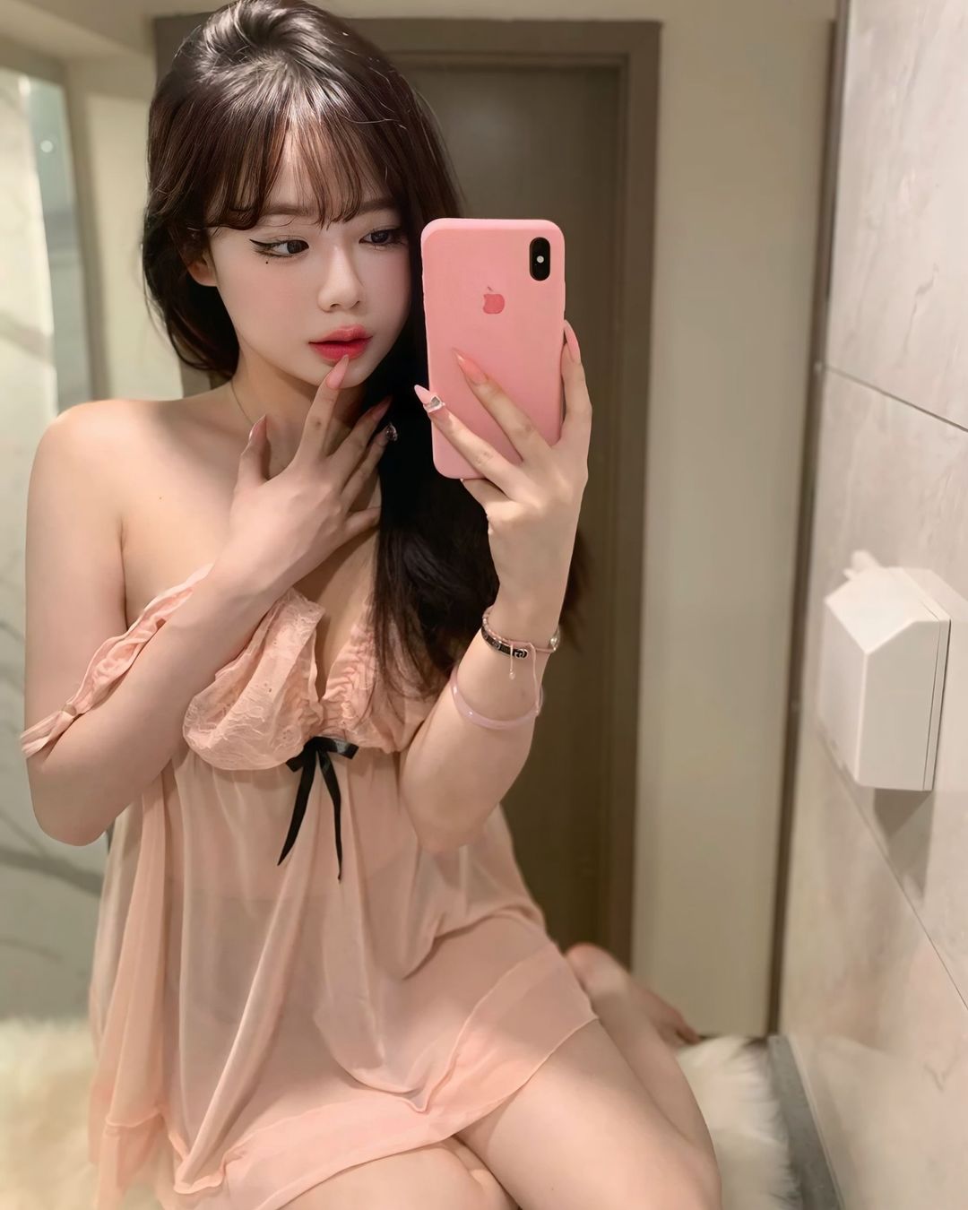 ชุดนอนเดรสสั้นซีทรูสุดเย้ายวนแบบลูกคุณ-2