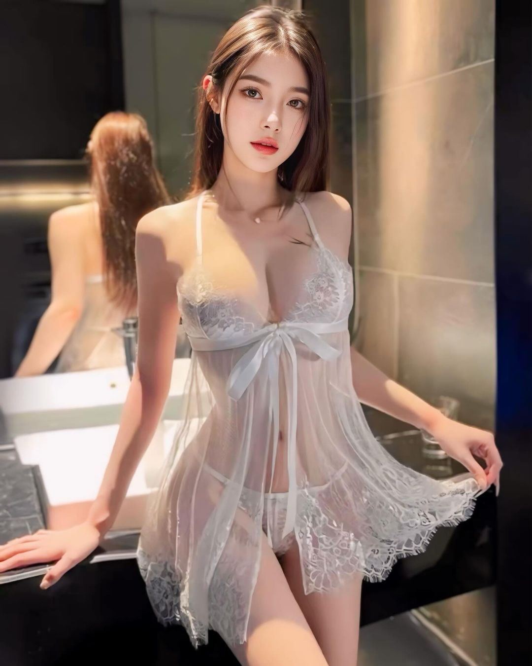 ชุดนอนเดรสลูกไม้ซีทรูสุดเย้ายวน เพิ่มเสน่ห์ในทุกค่ำคืน-2