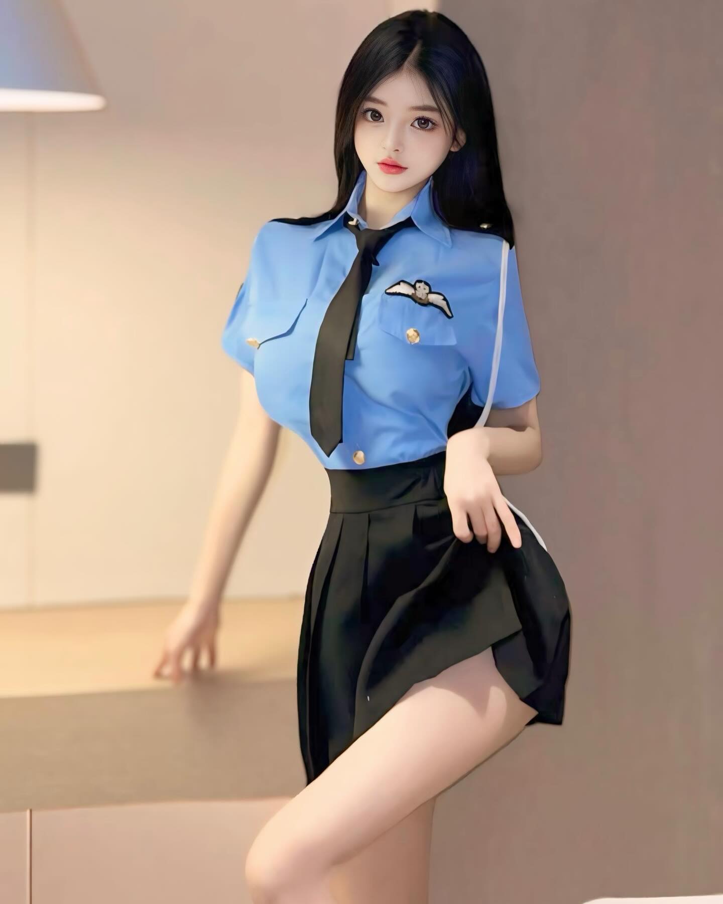 ชุด Cosplay ตำรวจสาวสุดแซ่บ พร้อมเนคไทสุดเท่ห์-1