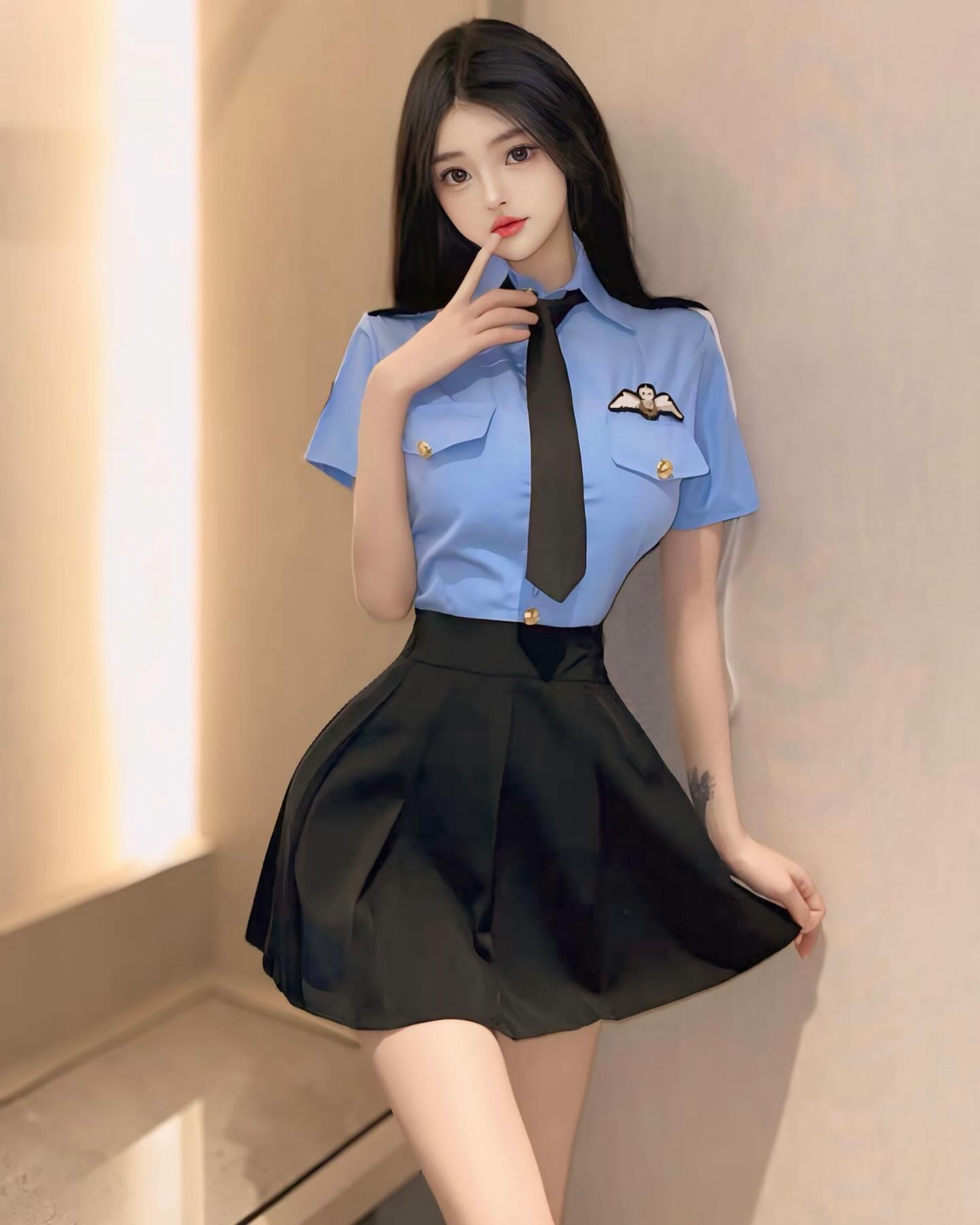 ชุด Cosplay ตำรวจสาวสุดแซ่บ พร้อมเนคไทสุดเท่ห์-2
