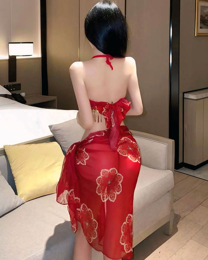 ชุดคอสเพลย์สาวจีน แดงแสบตาเซ็กซี่เย้ายวนใจ-1