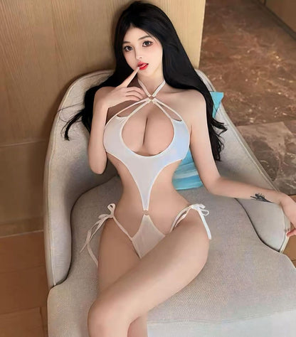ชุกบิกินี่ผูกข้าง ชุดว่ายน้ำบอดี้สูทสุดแซ่บ-3
