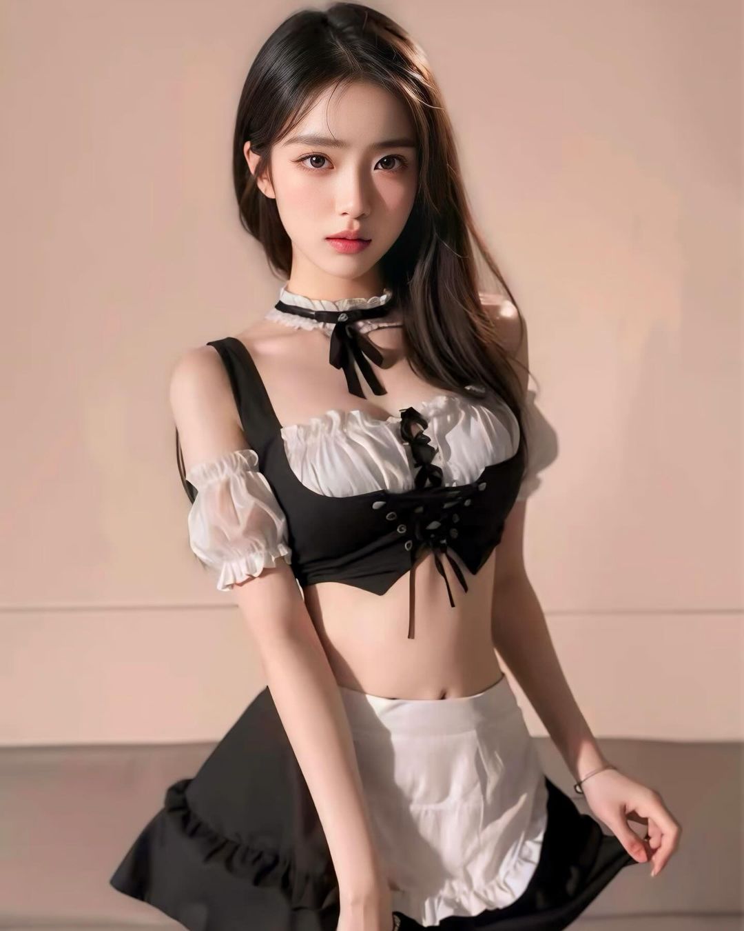 ชุดเมดแม่บ้านเซ็กซี่ พร้อมผ้ากันเปื้อน-3